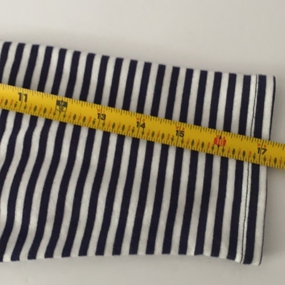 Chico’s Stripes Navy White Anchors Bedazzled 3/4 Sleeves Round Neck Blouse 2 - Picture 8 of 8